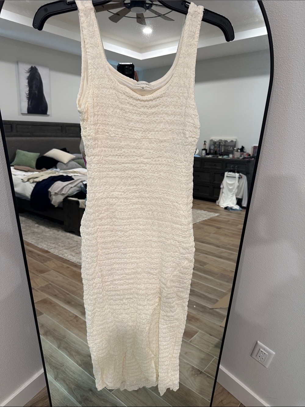 Sleeveless Cream Textured Midi Dress — Chic Everyday Staple